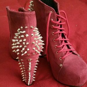 Sexy Studded Club Heels (RED)