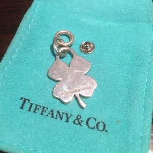 Tiffany Four leaf clover tag charm