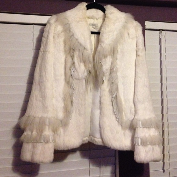 Cache Genuine Rabbit Fur Coat