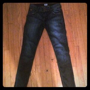 Hudson Skinny/Straight Jeans w/flap pockets,size28