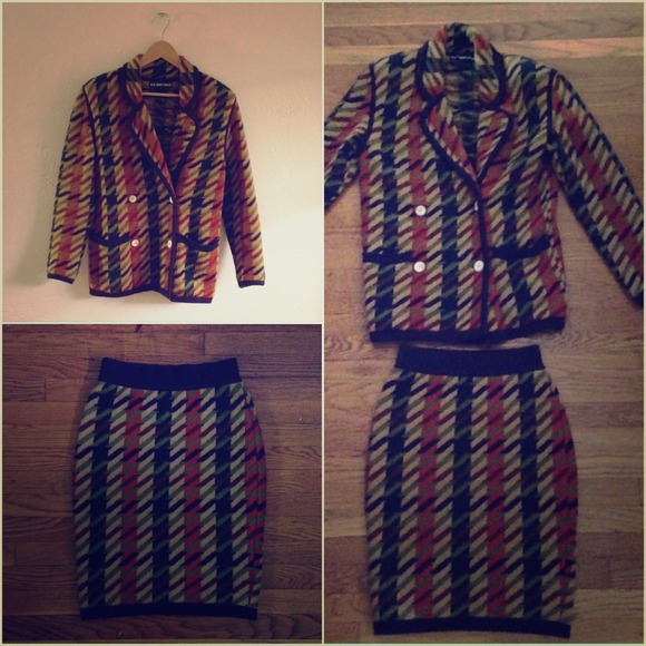 49th Ave Junko Shimada Sweater Jacket Skirt Set - Picture 1 of 4