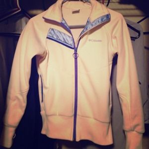 White Columbia zip up/Hot pink top BUNDLE
