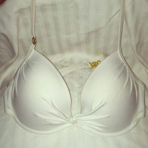 White push-up bikini top