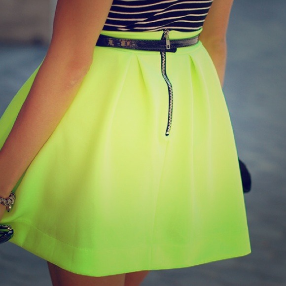 Neon circle skirt ✨