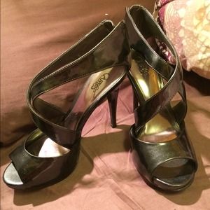 Sparkly Charcoal Heels