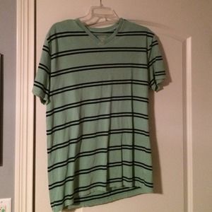 Black and light green striped shirt