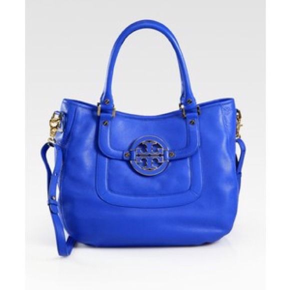 Tory Burch Amanda Classic Handle Hobo Bag in Blue