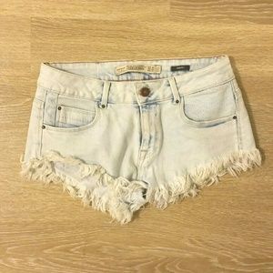 Zara TRF fringed shorts