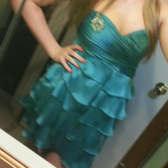 Turquoise homecoming/prom dress