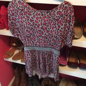 Pink cheetah top