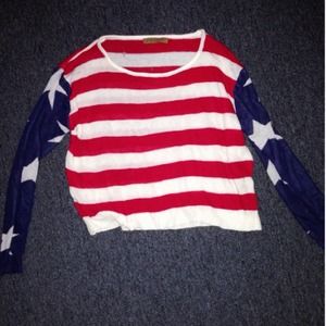 American Flag Knit Top.
