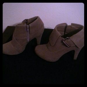 Tan booties