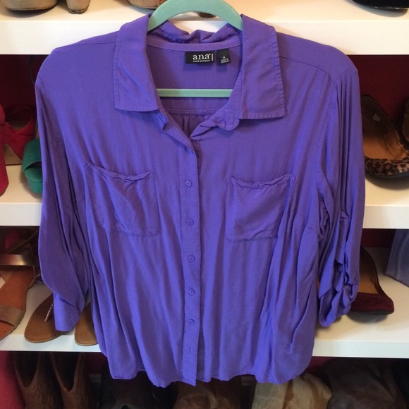 Lavender button-up shirt