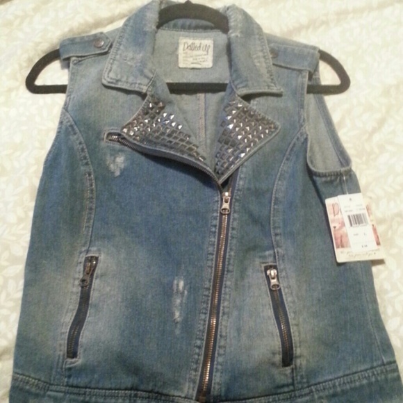Dolled up jean vest