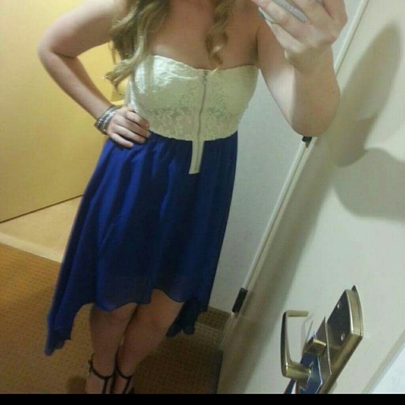Blue High Low Dress
