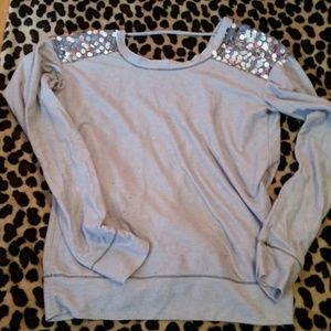 Open Back Sequin Sweater