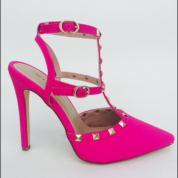 Bubble Gum Studded Heels