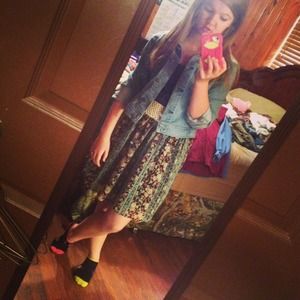 Blue tank top top dress