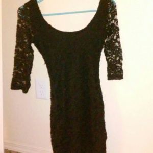 lacey black dress/TRADED