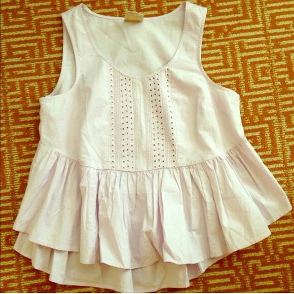 Anthropologie Tops - Lilac Anthropologie Peplum Tank