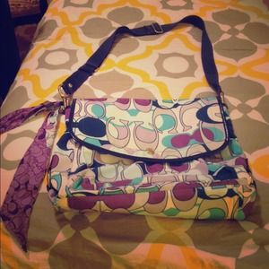 Purple turquoise gray lavender blue strap