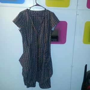 Multi color city chic zipper dress