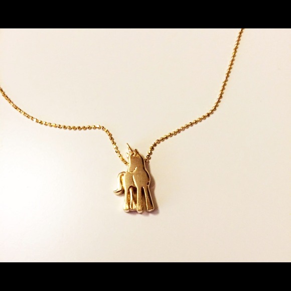 Alex Woo unicorn pendant 14k gold