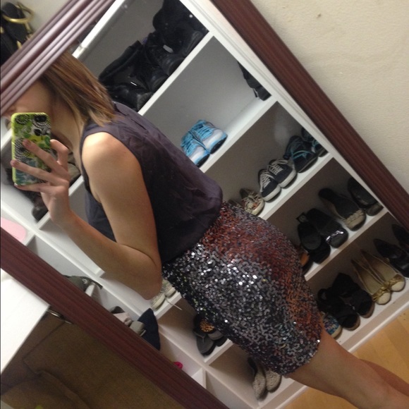 Sequin gray prom dress - Picture 2 of 3