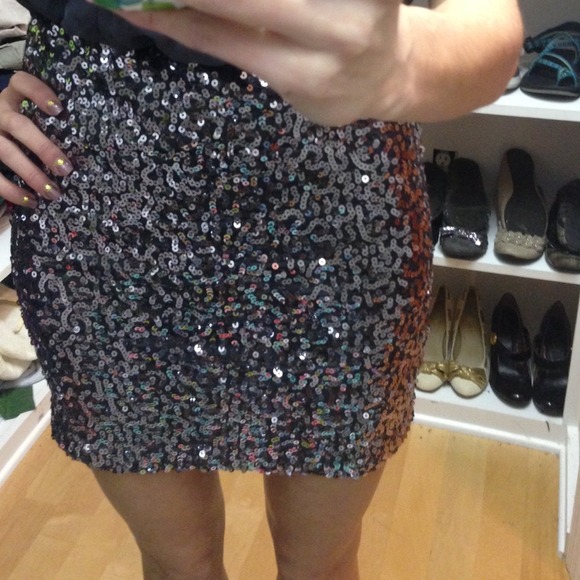 Sequin gray prom dress - Picture 3 of 3