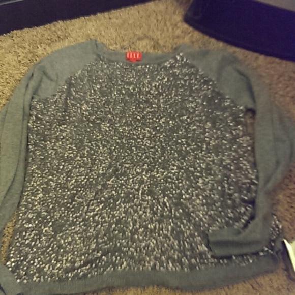 Gray sequence sweater