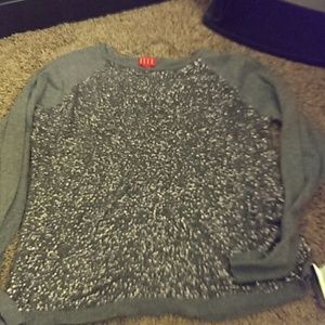 Gray sequence sweater