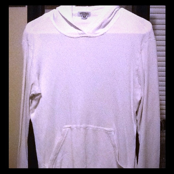 White quilted hoodie with pockets - Picture 1 of 3