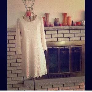 Cream lace dress !