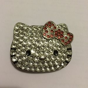 Hello Kitty Rhinestone Belt Buckle