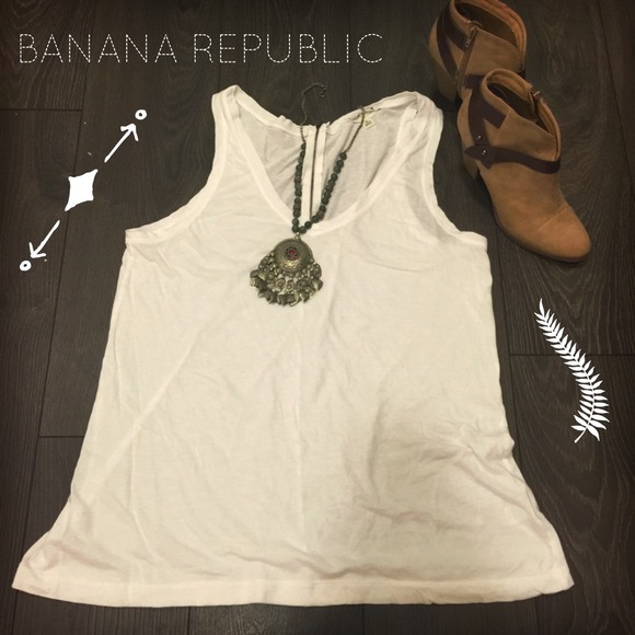Banana Republic White Tee Tank