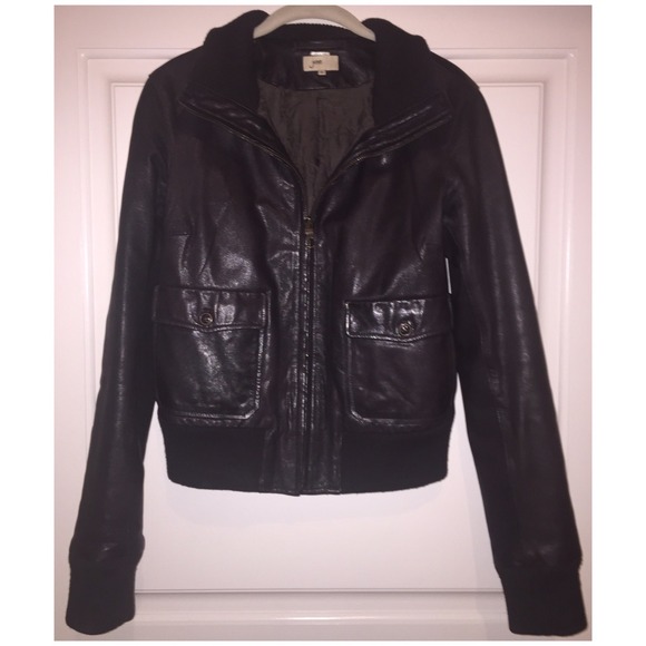 June Jackets & Blazers - June Leather Bomber Moto Jacket