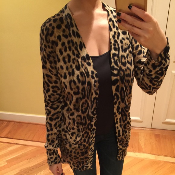 Leopard print cardigan