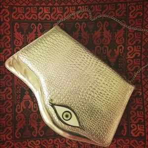 *SOLD IN BUNDLE*Silver Metallic "Evil Eye" Clutch