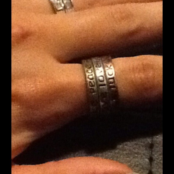 Peace love luck rings
