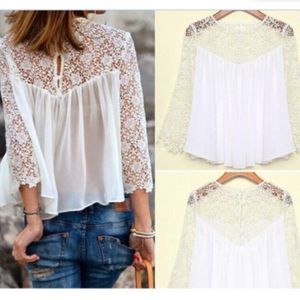 White lace blouse