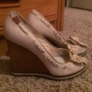 Coach open toe Wedges
