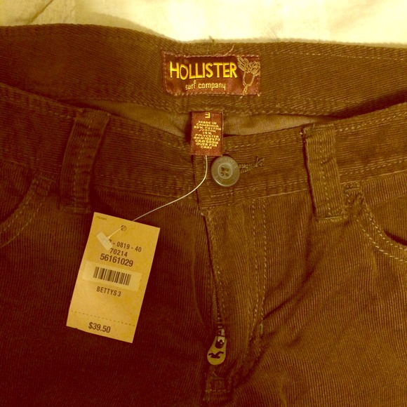 Hollister Pants - Hollister Corduroy Brown Pants NWT