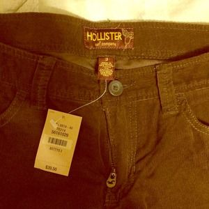 Hollister Corduroy Brown Pants NWT