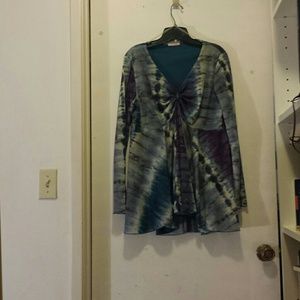 Tie-dye look baby doll tunic