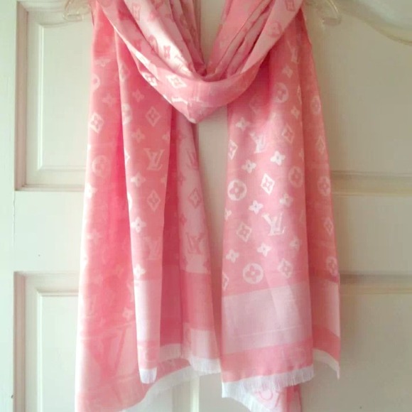 💯AUTHENTIC LOUIS VUITTON 2 TONED PINK SCARF