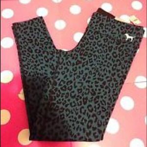 Vs cheetah print leggings fleece lined xs