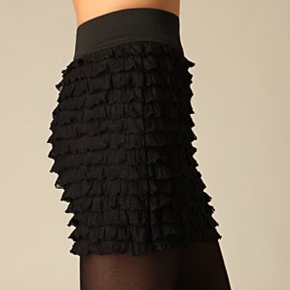 Black Ruffle Skirt - Picture 2 of 3