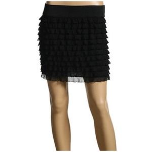 Black Ruffle Skirt