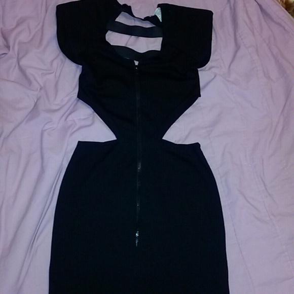 Black cutout club dress