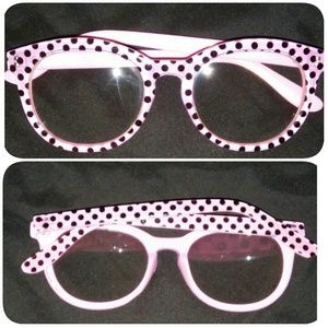 Pink Polka dot glasses